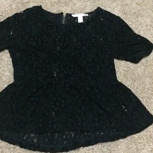 Black lace top